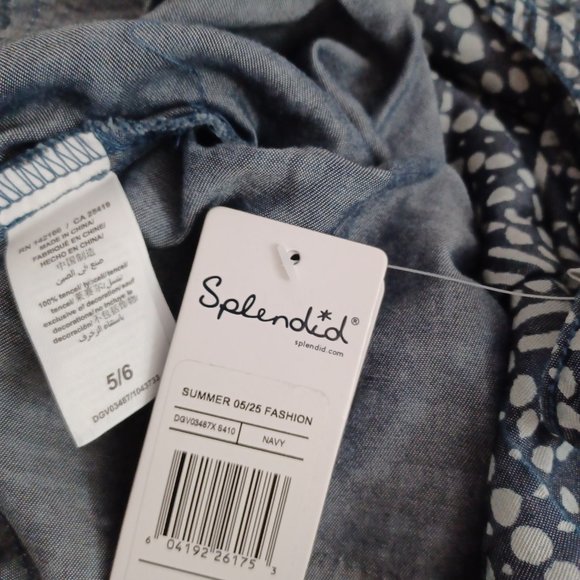 NEW Splendid Girl's Printed Camisole - size 5-6 - Picture 4 of 5